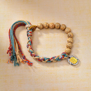 Buddha Gift Tibetan Colored Rope Bodhi Seed Zakiram Goddess Of Wealth Adjustable Protection Bracelet