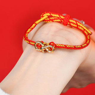 Buddha Gift Red String Mobius Strip Year Of The Snake Luck Braided Bracelet