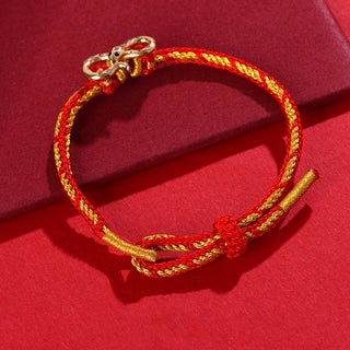 Buddha Gift Red String Mobius Strip Year Of The Snake Luck Braided Bracelet