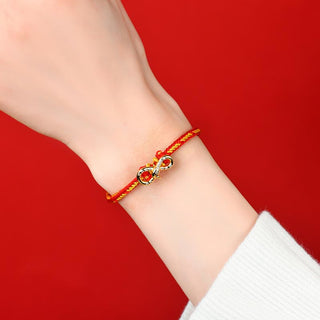 Buddha Gift Red String Mobius Strip Year Of The Snake Luck Braided Bracelet