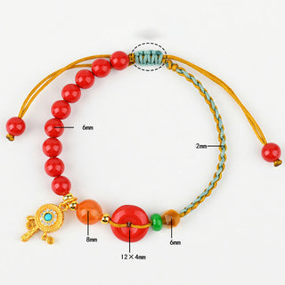 Buddha Gift Cinnabar String Peace Buckle Blessing Bracelet