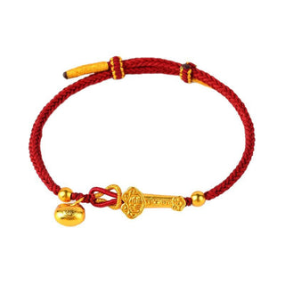 Buddha Gift Red String Fu Character Ingot Ruyi Stick Luck Braided Bracelet