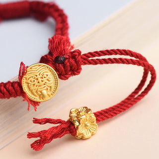Buddha Gift Tibetan String Zakiram Goddess Of Wealth Flower Tassel Protection Bracelet