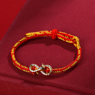 Buddha Gift Red String Mobius Strip Year Of The Snake Luck Braided Bracelet