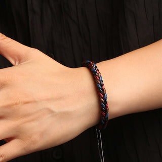 Buddha Gift Handmade Eight Thread Peace Knot Wax Cord Rope Braided Bracelet