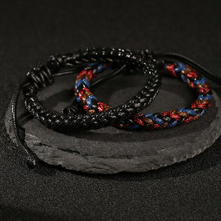 Buddha Gift Handmade Eight Thread Peace Knot Wax Cord Rope Braided Bracelet