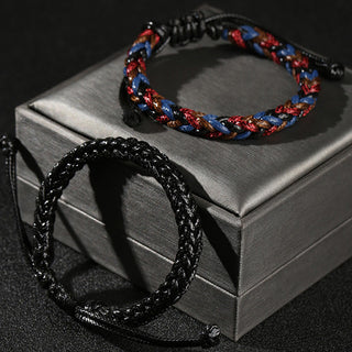 Buddha Gift Handmade Eight Thread Peace Knot Wax Cord Rope Braided Bracelet