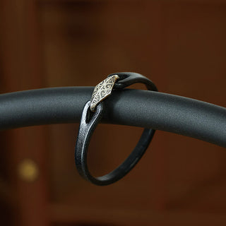 Buddha Gift 925 Sterling Silver Leather Multi-turn Protection Bracelet