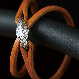 Buddha Gift 925 Sterling Silver Leather Multi-turn Protection Bracelet