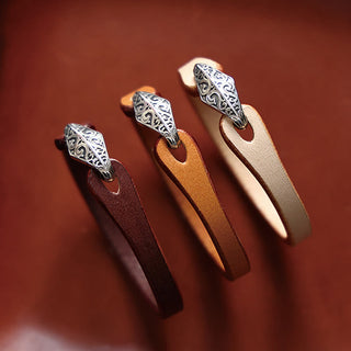 Buddha Gift 925 Sterling Silver Leather Multi-turn Protection Bracelet