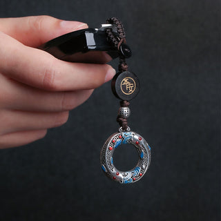 Buddha Gift Double Koi Fish Peace Buckle Safe And Well Luck Key Chain