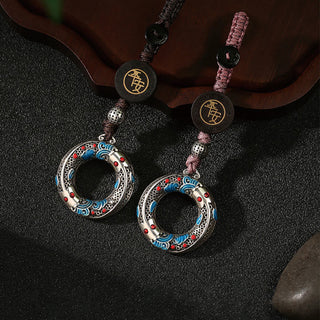 Buddha Gift Double Koi Fish Peace Buckle Safe And Well Luck Key Chain