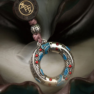 Buddha Gift Double Koi Fish Peace Buckle Safe And Well Luck Key Chain