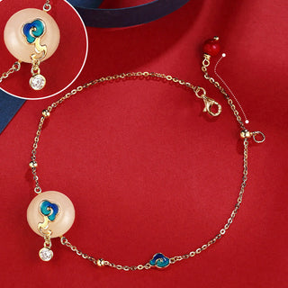 Buddha Gift 925 Sterling Silver Natural Hetian Jade Auspicious Clouds Abundance Bracelet