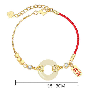 Buddha Gift 925 Sterling Silver Natural Hetian Jade Gourd Peace Buckle Zircon Luck Bracelet Necklace Pendant Earrings