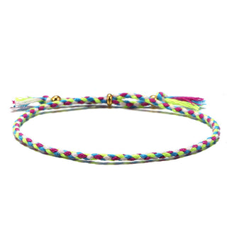 Buddha Gift Handmade Colorful Rope Braided Tassel Adjustable Harmony Bracelet