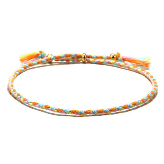 Buddha Gift Handmade Colorful Rope Braided Tassel Adjustable Harmony Bracelet