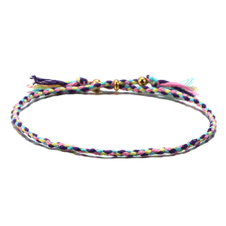 Buddha Gift Handmade Colorful Rope Braided Tassel Adjustable Harmony Bracelet
