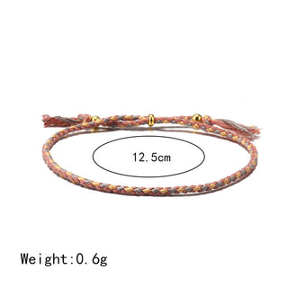 Buddha Gift Handmade Colorful Rope Braided Tassel Adjustable Harmony Bracelet