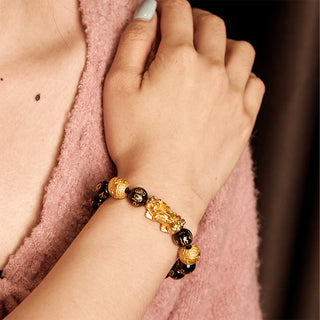 Buddha Gift FengShui PiXiu Obsidian Wealth Bracelet