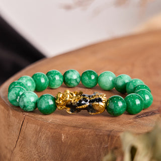 Buddha Gift FengShui PiXiu Jade Protection Bracelet