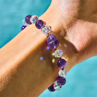 Buddha Gift Natural Amethyst Pixiu Crystal Balance Bracelet