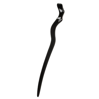 Buddha Gift 925 Sterling Silver Classical Chinese Style Ebony Butterfly Relax Hairpin