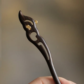 Buddha Gift Auspicious Cloud Sandalwood Rabbit Protection Hairpin