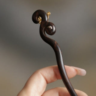 Buddha Gift Auspicious Cloud Sandalwood Rabbit Protection Hairpin