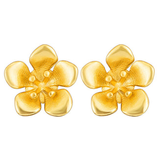 Buddha Gift 925 Sterling Silver Golden Peach Blossom Balance Earrings