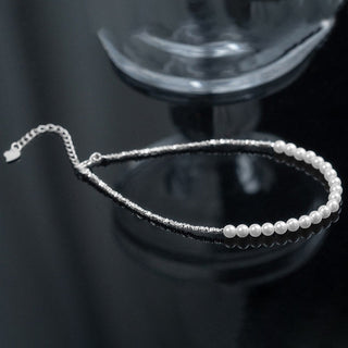 Buddha Gift 925 Sterling Silver Pearl Beads Protection Anklet
