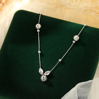 Buddha Gift 925 Sterling Silver Simple Bell Bead Blessing Anklet