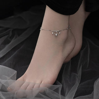 Buddha Gift 925 Sterling Silver Antiquity Bell Protection Anklet