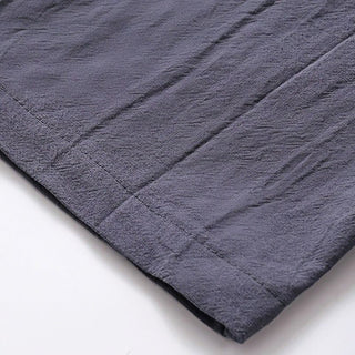 Buddha Gift 2Pcs Simple Design Chinese Frog-Button Shirt Drawstring Wide Leg Pants With Pockets Men's Meditation Cloth Set