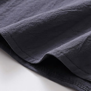 Buddha Gift 2Pcs Simple Design Chinese Frog-Button Shirt Drawstring Wide Leg Pants With Pockets Men's Meditation Cloth Set