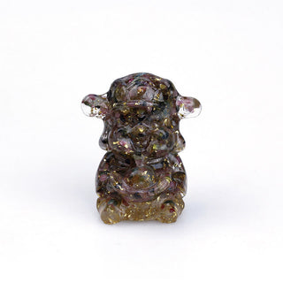 Buddha Gift God of Wealth Amethyst Crystal Resin Energy Fortune Home Decoration