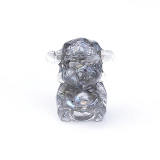 Buddha Gift God of Wealth Amethyst Crystal Resin Energy Fortune Home Decoration