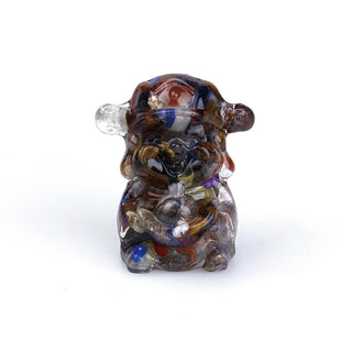 Buddha Gift God of Wealth Amethyst Crystal Resin Energy Fortune Home Decoration