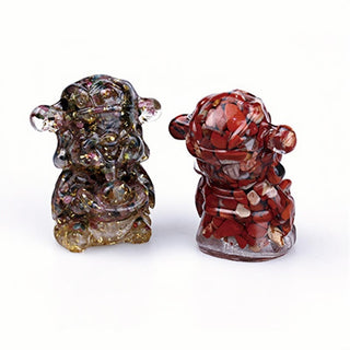 Buddha Gift God of Wealth Amethyst Crystal Resin Energy Fortune Home Decoration