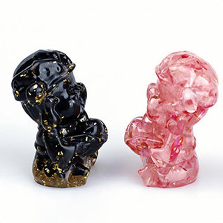 Buddha Gift God of Wealth Amethyst Crystal Resin Energy Fortune Home Decoration