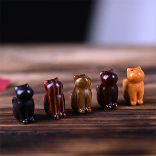 Buddha Gift Small Leaf Red Sandalwood Ebony Wood Sandalwood Green Sandalwood Lucky Mini Cat Deer Sooth Phone Hanging Decoration
