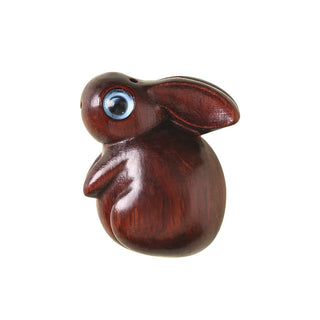 Buddha Gift Small Leaf Red Sandalwood Green Sandalwood Lucky Mini Rabbit Relaxation Decoration