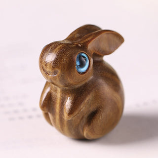 Buddha Gift Small Leaf Red Sandalwood Green Sandalwood Lucky Mini Rabbit Relaxation Decoration