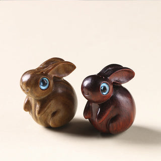 Buddha Gift Small Leaf Red Sandalwood Green Sandalwood Lucky Mini Rabbit Relaxation Decoration