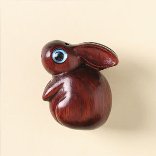 Buddha Gift Small Leaf Red Sandalwood Green Sandalwood Lucky Mini Rabbit Relaxation Decoration