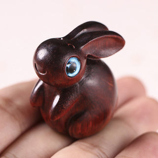Buddha Gift Small Leaf Red Sandalwood Green Sandalwood Lucky Mini Rabbit Relaxation Decoration