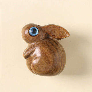 Buddha Gift Small Leaf Red Sandalwood Green Sandalwood Lucky Mini Rabbit Relaxation Decoration