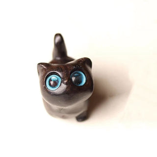 Buddha Gift Green Sandalwood Ebony Wood Sandalwood Small Leaf Red Sandalwood Mini Lucky Cat Peace Decoration