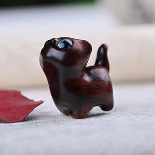 Buddha Gift Green Sandalwood Ebony Wood Sandalwood Small Leaf Red Sandalwood Mini Lucky Cat Peace Decoration