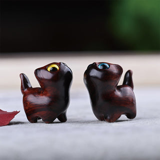 Buddha Gift Green Sandalwood Ebony Wood Sandalwood Small Leaf Red Sandalwood Mini Lucky Cat Peace Decoration